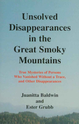 Juanitta Baldwin Unsolved Disappearances in the Great Smoky Mountains