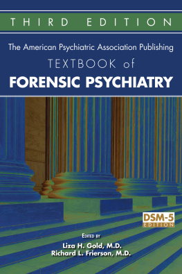 Liza H Gold - The American Psychiatric Association Publishing Textbook of Forensic Psychiatry