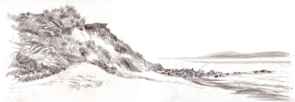 Becton Bunny Beach Black pencil 1986 21 x 58cm 8 x 22in My aim in - photo 4