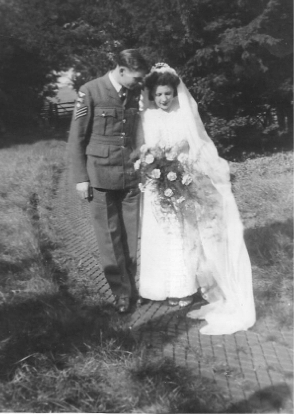 John and Adelaides wedding 1945 John Martin in uniform back row centre - photo 6