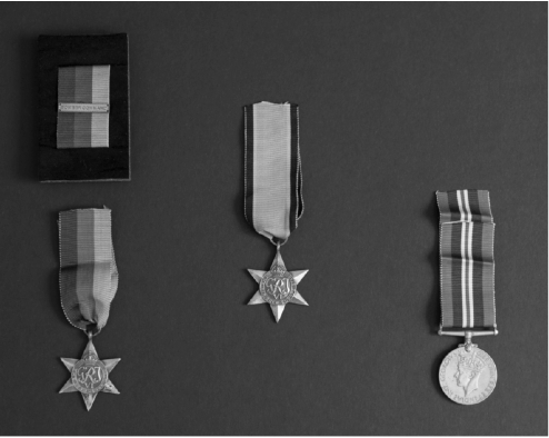 Johns War Medals left to right 1939-45 Star and medal ribbon with clasp Air - photo 10