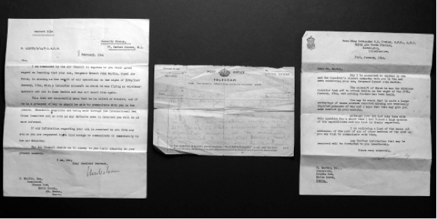 Right and left Two letters from the Air Ministry informing Johns family that - photo 12