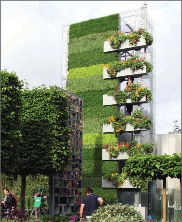 BQs Vertical Allotment at the 2011 Chelsea Flower Show Growing crops on the - photo 4