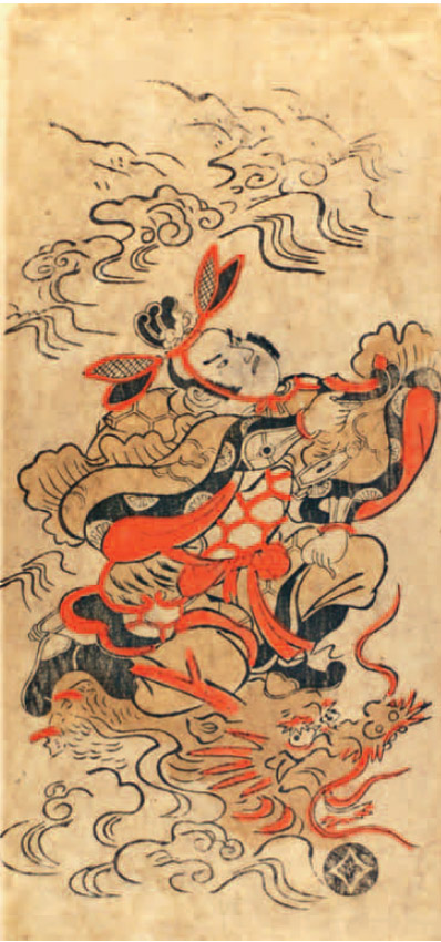 1710s Kiyonobu attr Ch Ry Chin Zhang Liang riding a dragon returns the - photo 4