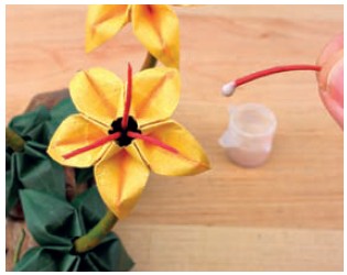 If you want to add stamens to your flowers use the same method used to attach - photo 11