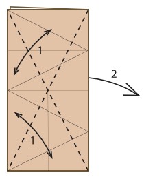 10 1 Fold the top layer only diagonally both ways 2 Open the paper so - photo 13