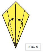 3 Your paper should now look like a kite Fig 3 Turn the paper over and - photo 6