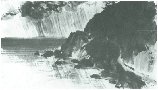 The Eastern Shores of Izu 1959 Sumi on paper Scale about 165 - photo 9