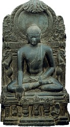 The Buddha triumphing over Mara India 900-1000 Basalt stone 33 inches tall - photo 5