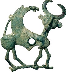 Cheekpiece of a horse bridle in the form of a mythical creature Iran 800-700 - photo 10