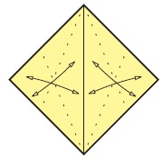 Start with the color side down Fold and unfold to the centerline from the top - photo 19