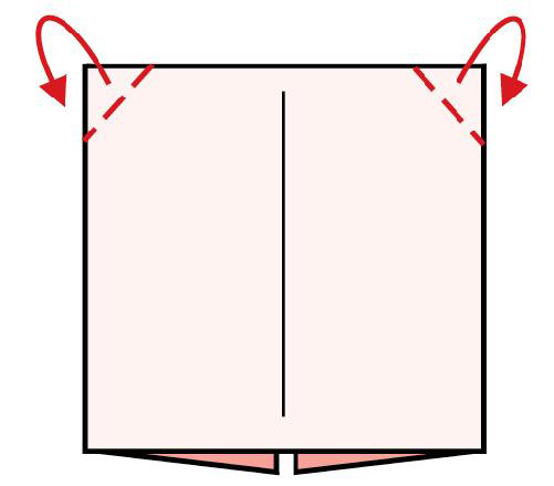 6a At the top edge which is folded fold the outside corners in at an angle - photo 9