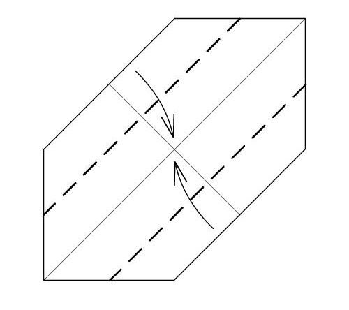 3 Fold two opposite edges to the center - photo 7