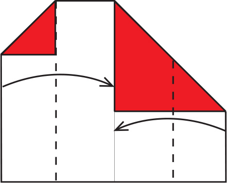 Fold the left and right edges to meet at the middle Fold the right half - photo 18