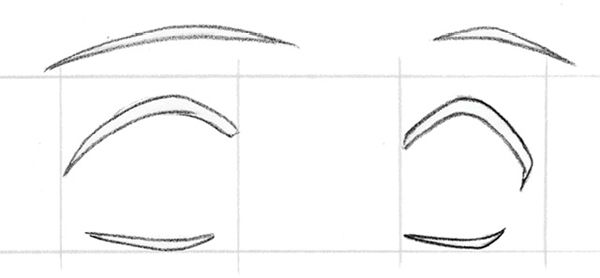 STEP 2 Draw the eyebrows and upper and lower eyelashes Note the angle of each - photo 10