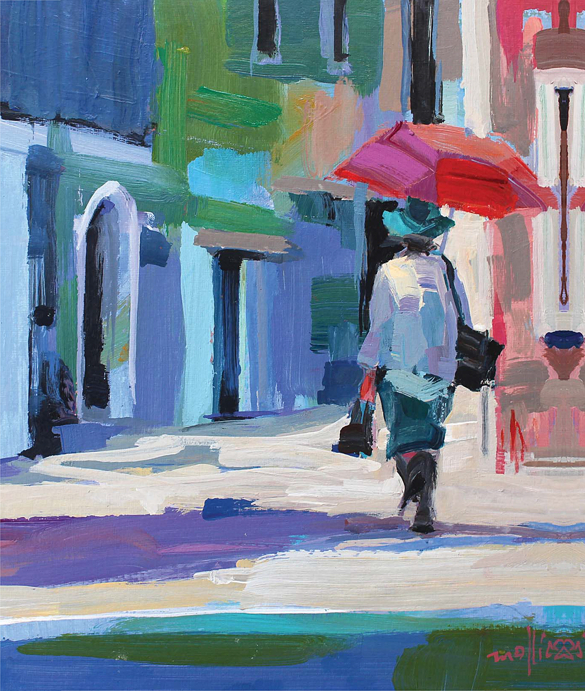 RED UMBRELLA 8 10 20cm 25cm Acrylic on canvas Private collection - photo 5