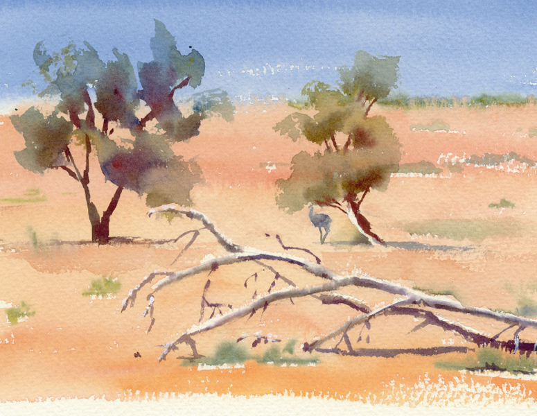 Crossing the Kalahari 23 x 30cm 9 x 12in You need very few colours and - photo 10