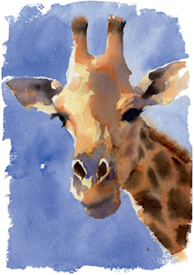 Curious Giraffe 56 x 38cm 22 x 15in I worked flat to ensure the paint for - photo 12