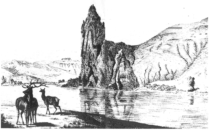 Citadel Rock from A E Mathews Pencil Sketches of Montana 1868 courtesy - photo 2