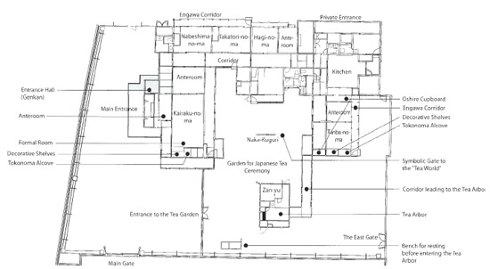 Floor-plan of Zan Yu So the organic organization of a Japanese house Around - photo 3