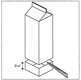 Measure 2 up the side of the milk carton large or small and mark all round - photo 9