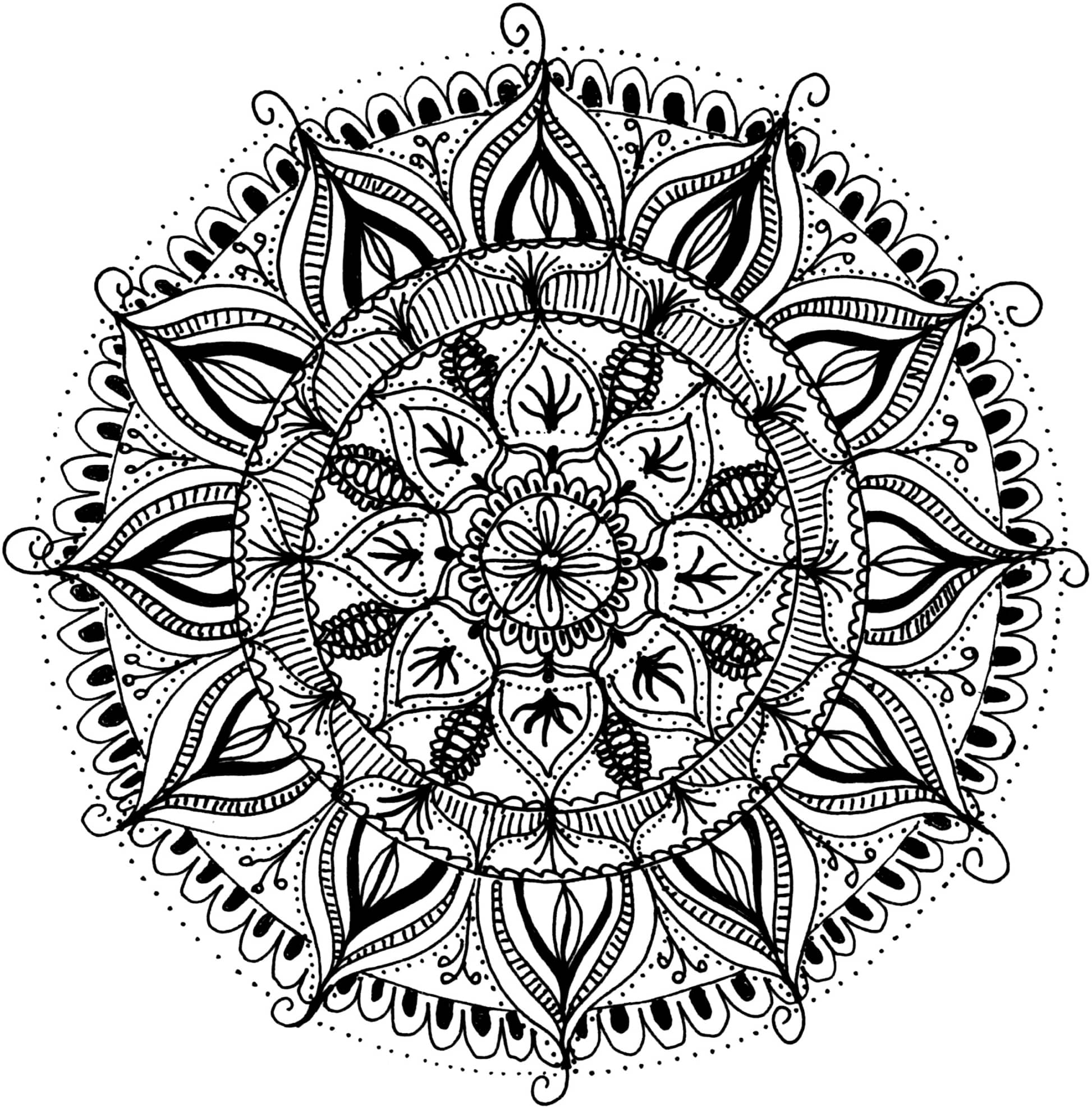 Mandala Basics WHAT IS A MANDALA HAND-DRAWN MANDALA USING THE 8-POINT - photo 6