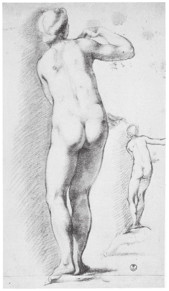 Francesco Furini 16041646 Female nude seen from the rear Sanguine on white - photo 8