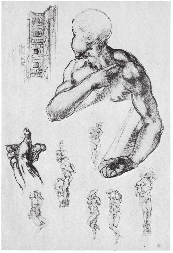 Michelangelo Buonarroti 14751564 Studies for a figure and the right hand - photo 12