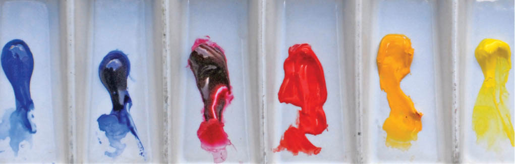 Fig 11 Primary colours from left to right Cobalt Blue Ultramarine Alizarin - photo 7