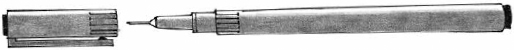 Fine line pen Fine nib push pen Graphite Graphite pencils are thicker - photo 11