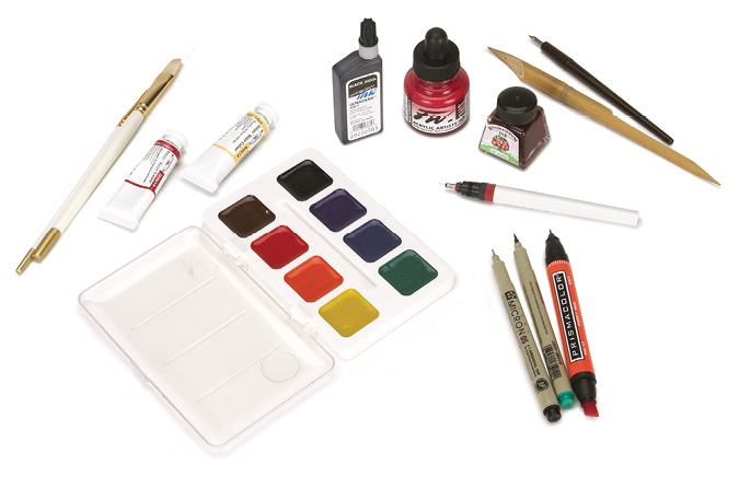 Wet Mediums Watercolors and colored pencils Drawing Tools The proper drawing - photo 3