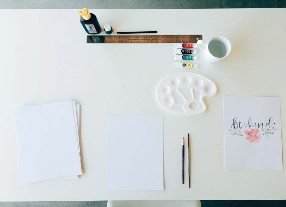 Setting up your desk is an element of lettering that is often overlooked at the - photo 6