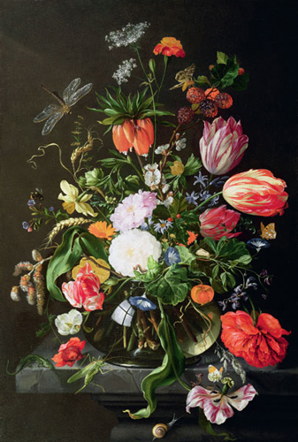 The seventeenth-century painting Still Life of Flowers by Dutch artist Jan - photo 8