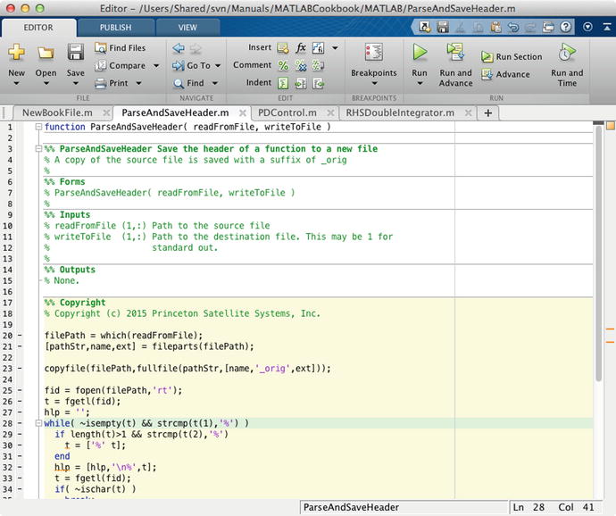 Figure 1-2 MATLAB File Editor The Help browser is shown in Figure MATLAB - photo 2