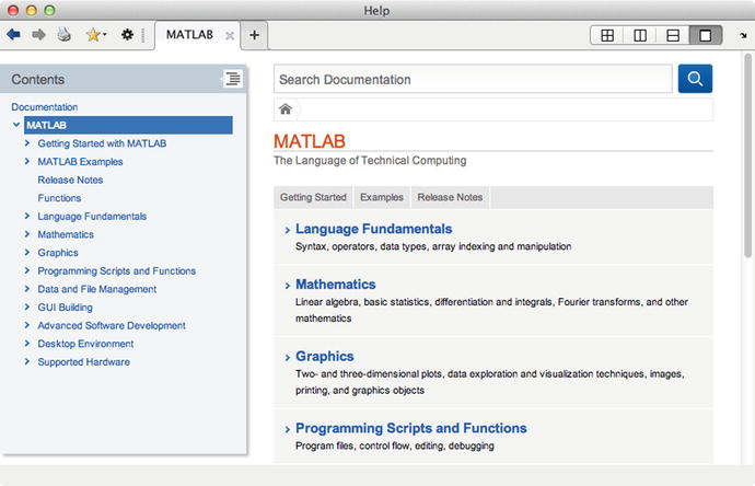 Figure 1-3 MATLAB Help Window Everything Is a Matrix By default all - photo 3