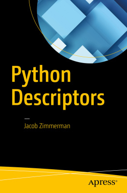 Jacob Zimmerman Python Descriptors