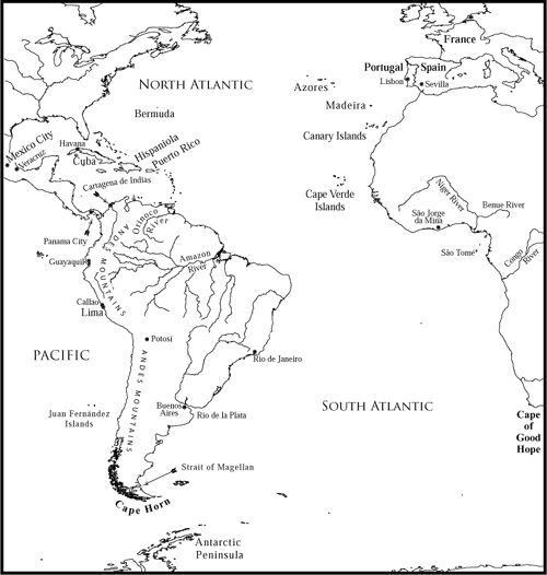 Atlantic and southeastern Pacific areas Map by Lawrence V Mott Introduction - photo 6