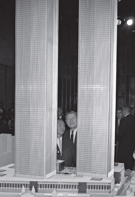 Governor Nelson Rockefeller looking at a model of the World Trade Center with - photo 4