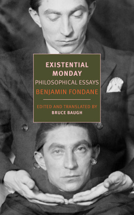 Benjamin Fondane Existential Monday: Philosophical Essays