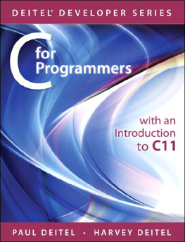Paul Deitel C for Programmers with an Introduction to C11