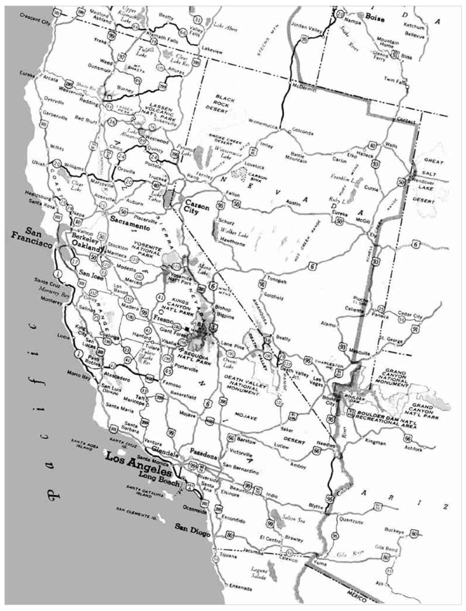 California and Nevada and their Highway Grid 1941 Library of Congress B - photo 5