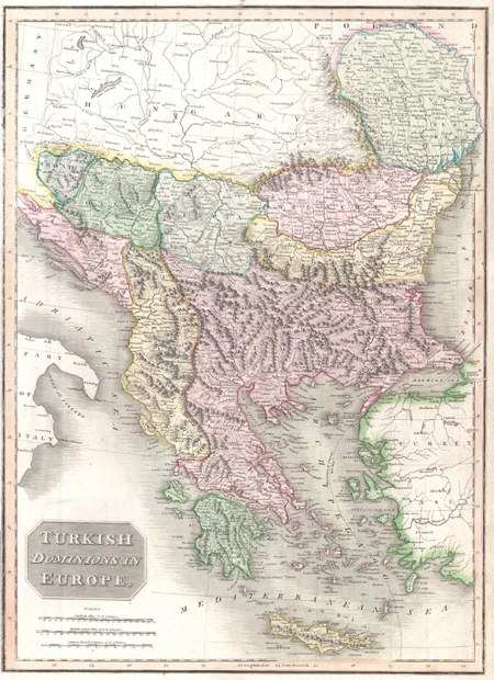 The European territories of the Ottoman Empire in 1814 by John Thomson 1815 - photo 4