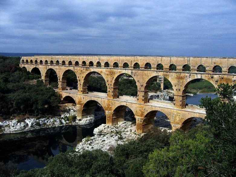 The multiple arches of the Pont du Gard in Roman Gaul modern-day southern - photo 5