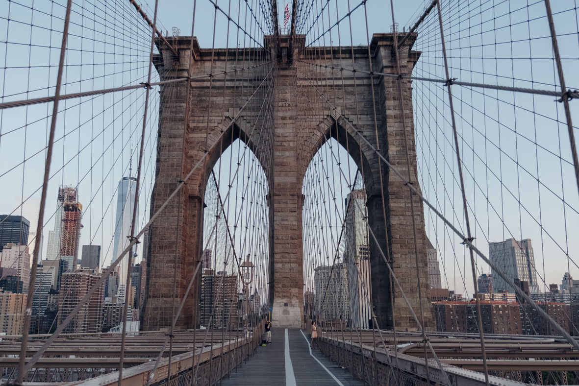 0600 M is for Manhattan the neo-Gothic arches of the Brooklyn Bridge which - photo 2