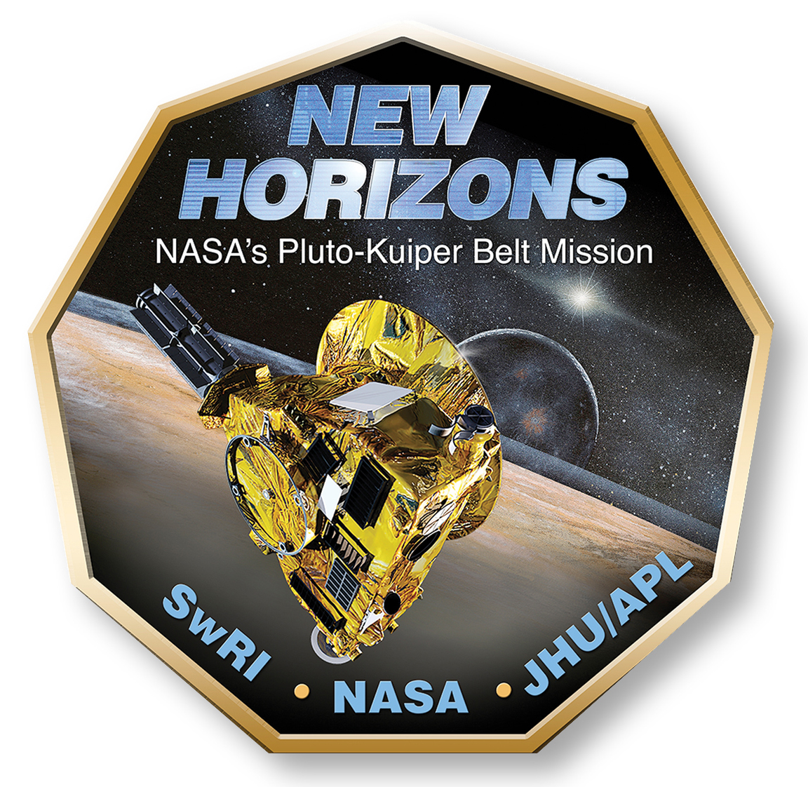 THE OFFICIAL NEW HORIZONS MISSION PATCH PATIENCE PERSISTENCE PLUTO Its a - photo 4