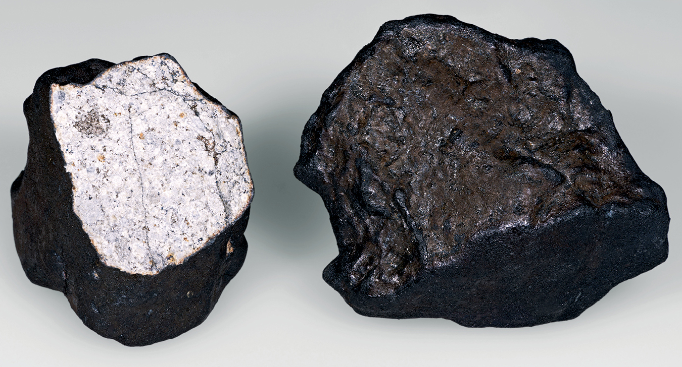 These two fragments of the Chelyabinsk meteorite were found in a field between - photo 8