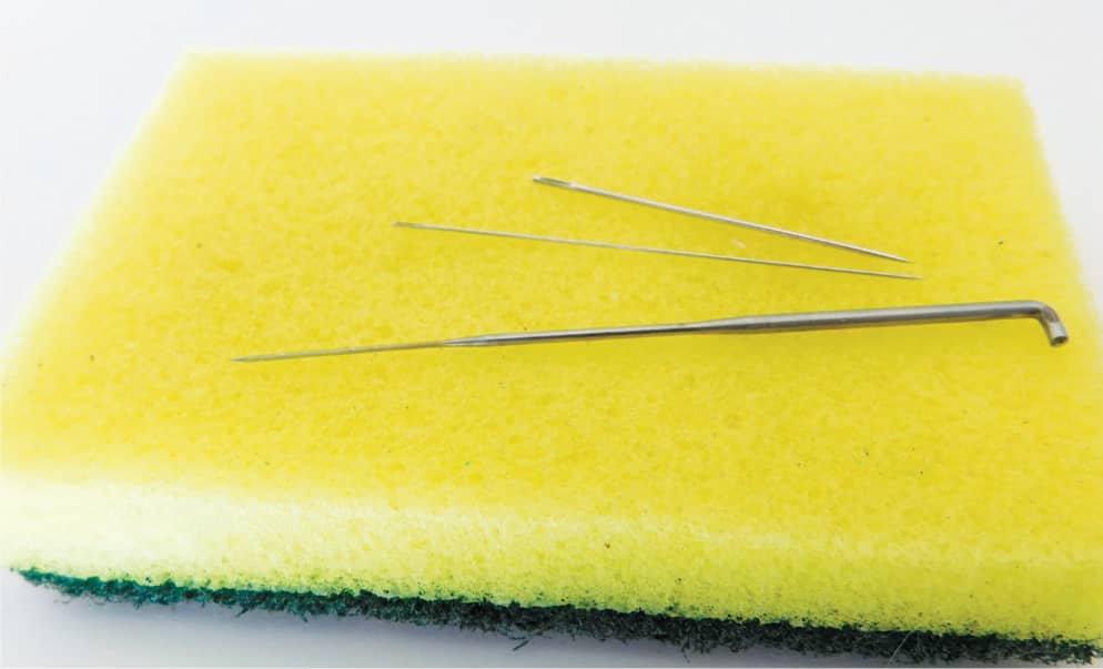 Foam sponge with felting and sewing needles SPECIALTY TOOLS Mini hacksawUse - photo 9