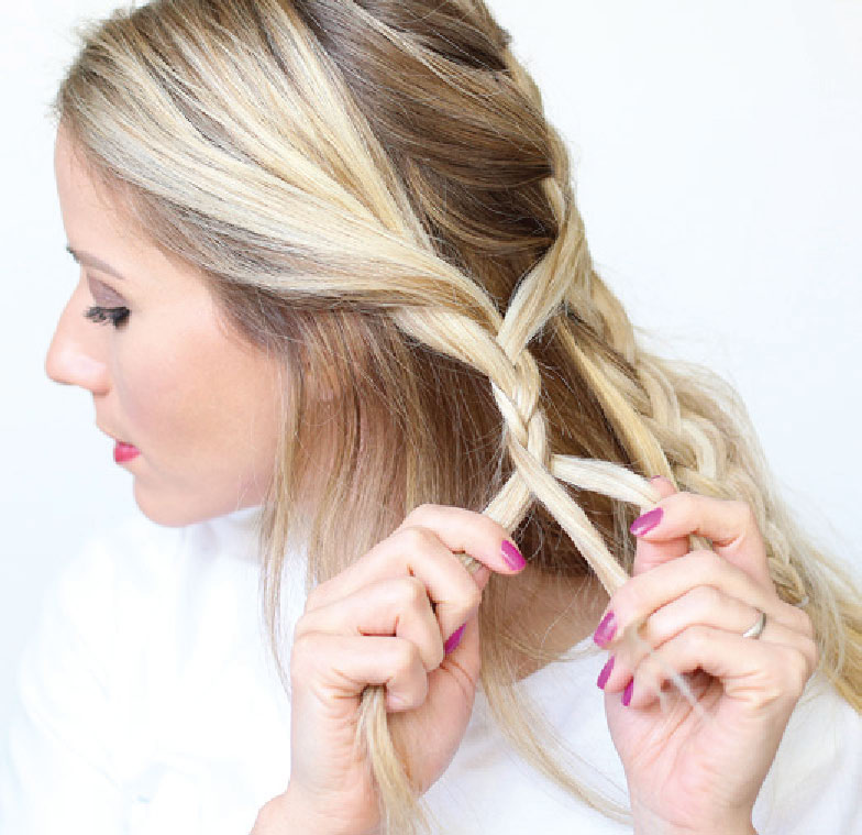 Now that you have three sections go ahead and do a three-strand braid all the - photo 22