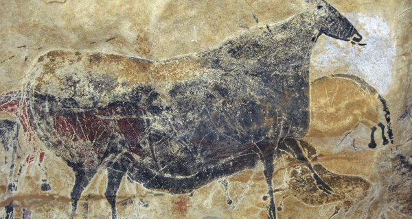 This Paleolithic painting of a bull at the Lascaux cave complex in France is - photo 4