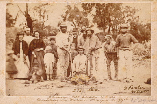 Miners and their wives posing with the finders of the Welcome Stranger Nugget - photo 5